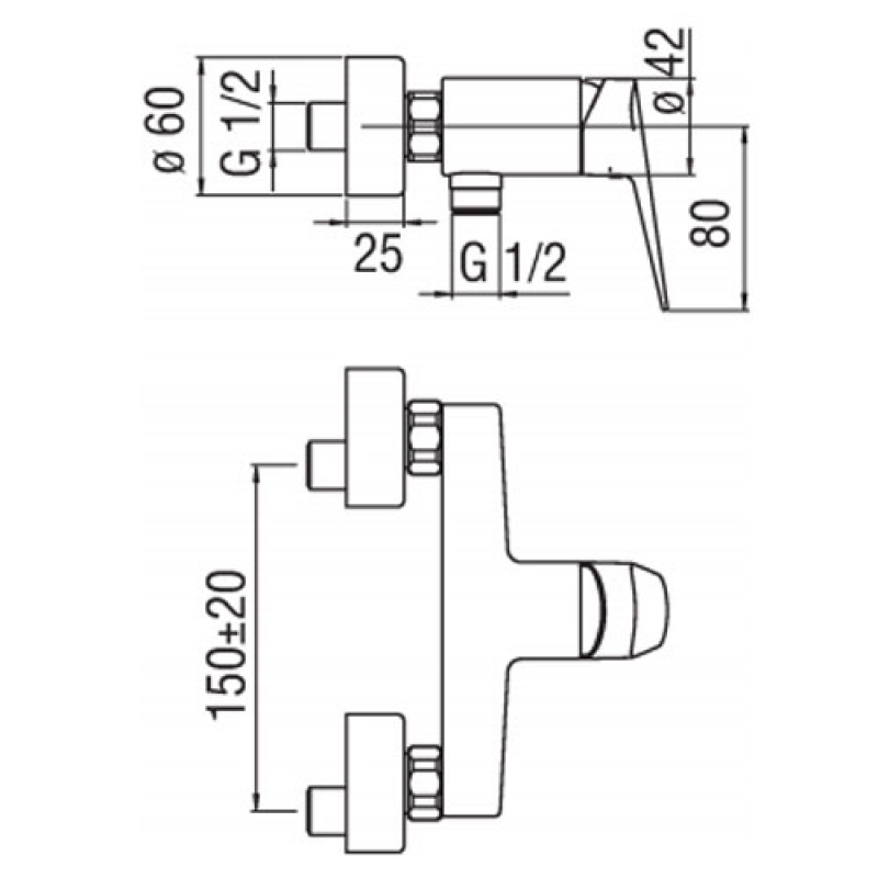 Смеситель для душа Nobili Blues  BS101130CR - 1