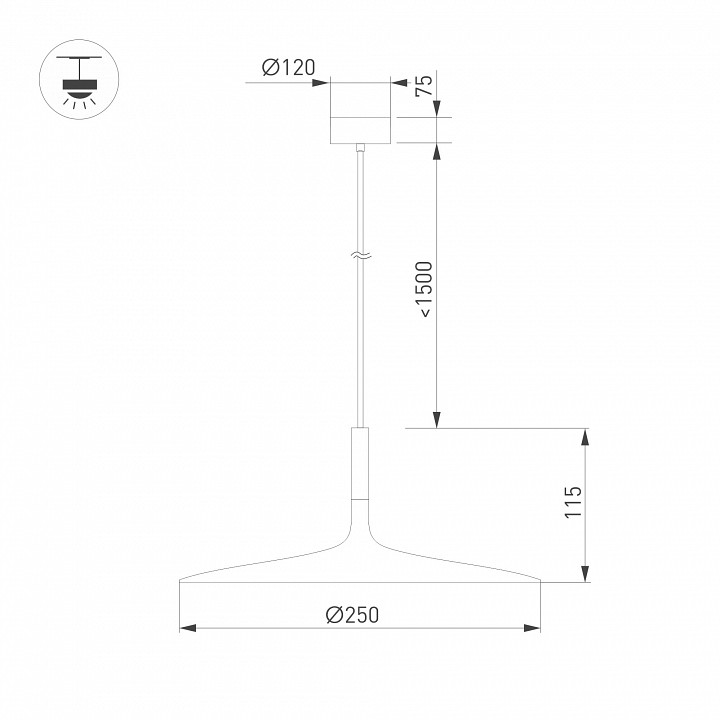 Подвесной светодиодный светильник Arlight SP-Fiore-R250-8W Day4000 035998 - 3