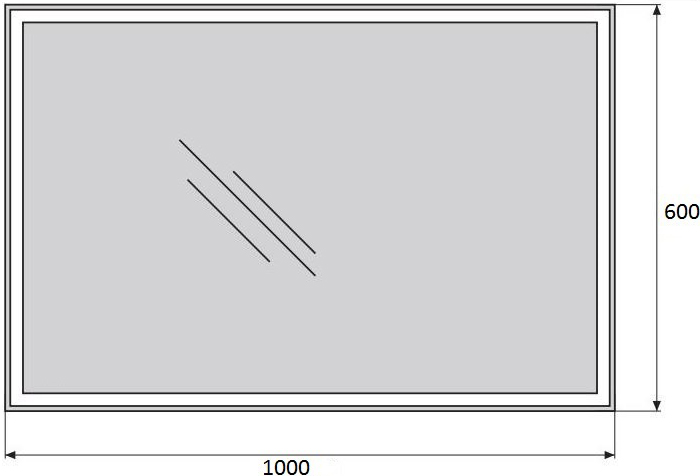 Зеркало BelBagno SPC-GRT-1000-600-LED-BTN - 3