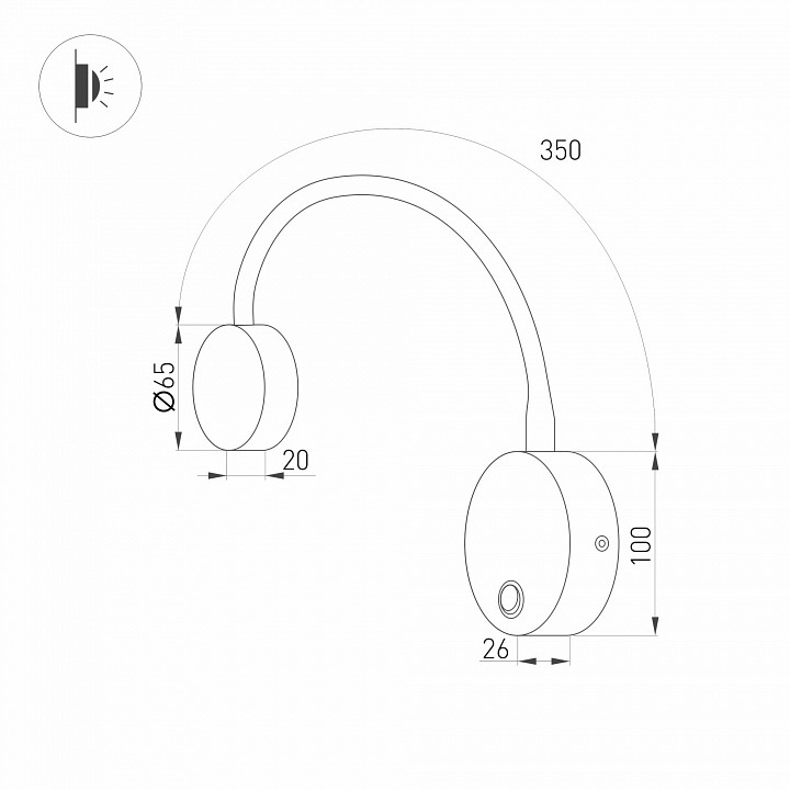 Бра Arlight SP-Son-R90-3W Warm3000 029628 - 2