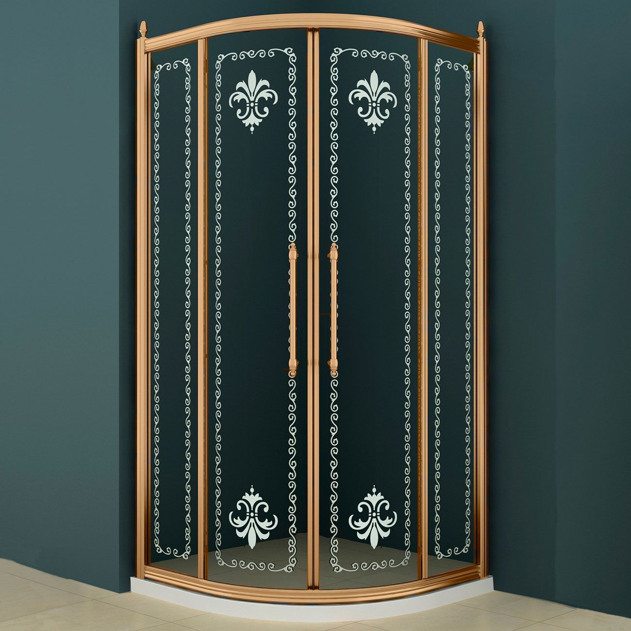 Душевой уголок Cezares Retro scorrevole A R2 100 CP Br RETRO-A-R-2-100-SCORREVOLE-CP-Br - 0