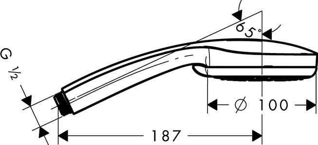 Душевая лейка Hansgrohe Croma 100 Vario 28535000 - 3