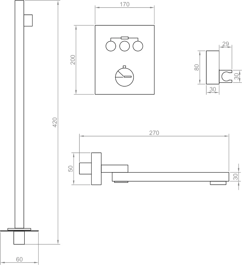 Душевой комплект RGW Shower Panels SP-370B черный матовый 511408370-04 - 5