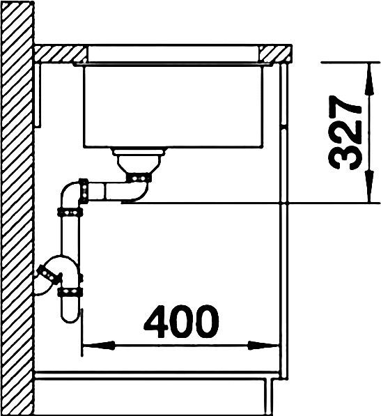 Мойка кухонная Blanco Subline 400-U кофе 523431 - 2