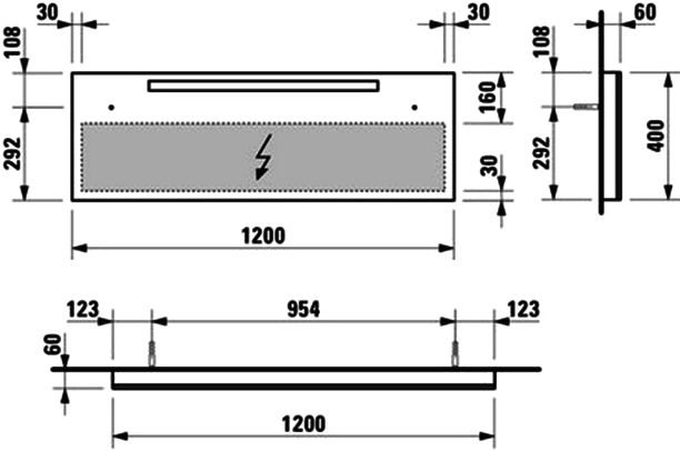 Зеркало Laufen Alessi one 4.4843.1.097.200.1 120x40 с подсветкой - 1