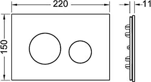 Декоративная панель TECE Loop Modular рубиновая 9240679 - 1