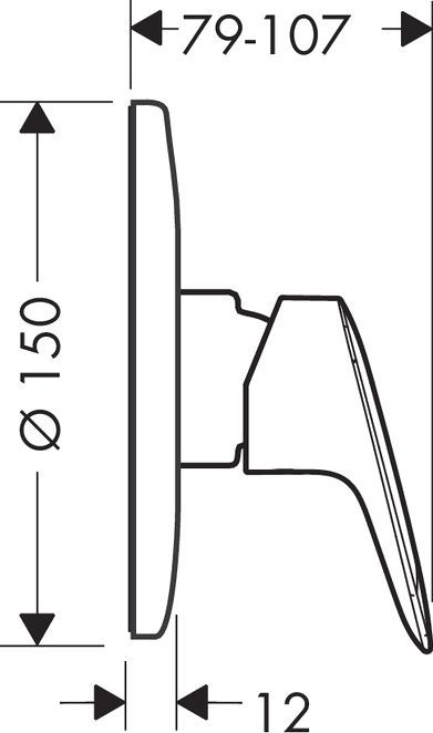 Смеситель Hansgrohe Logis 71666000 С ВНУТРЕННЕЙ ЧАСТЬЮ, для душа - 2