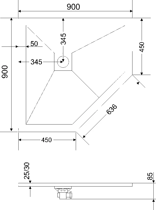 Поддон для душа RGW Stone Tray ST/T*-0099Co 90х90 серый 16155099-10 - 1