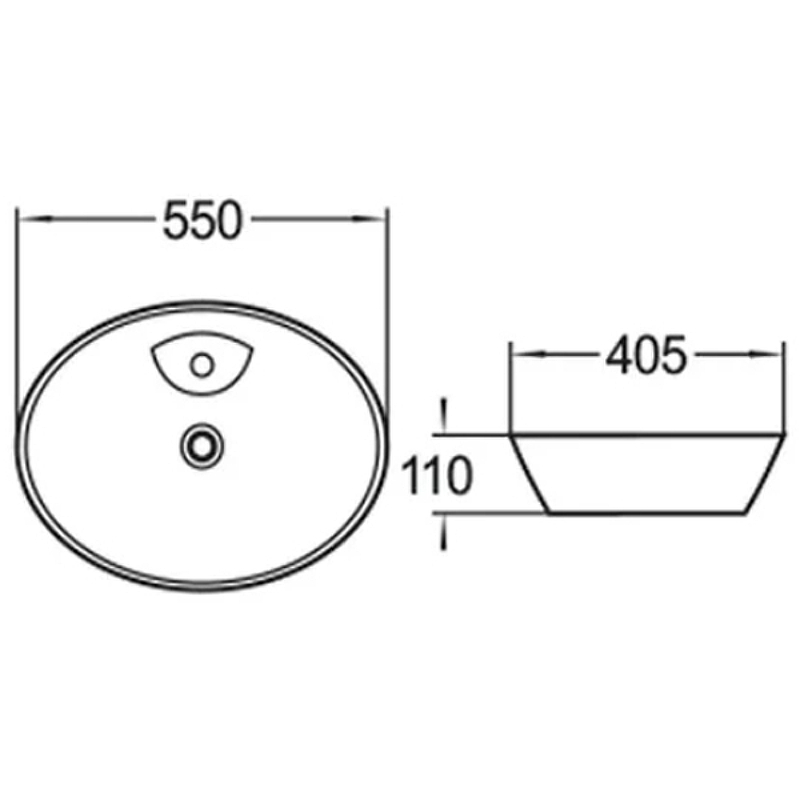 Накладная раковина Comforty 55 белая 00004144034 - 3