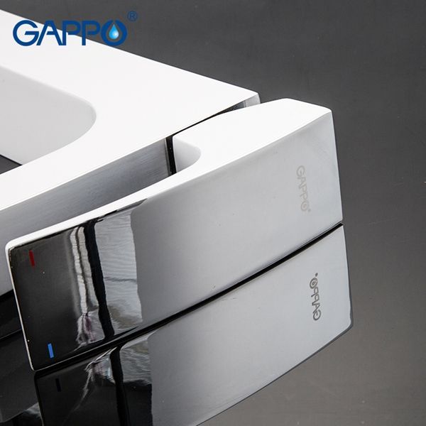 Смеситель для раковины Gappo белый G1007-18 - 5