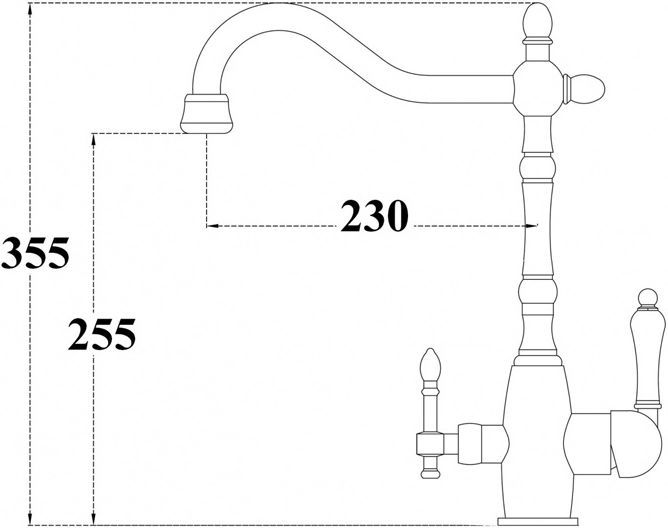 Смеситель Zorg Sanitary ZR 312 YF-33-nikel для кухонной мойки ZR 312 YF-33-NICKEL - 1