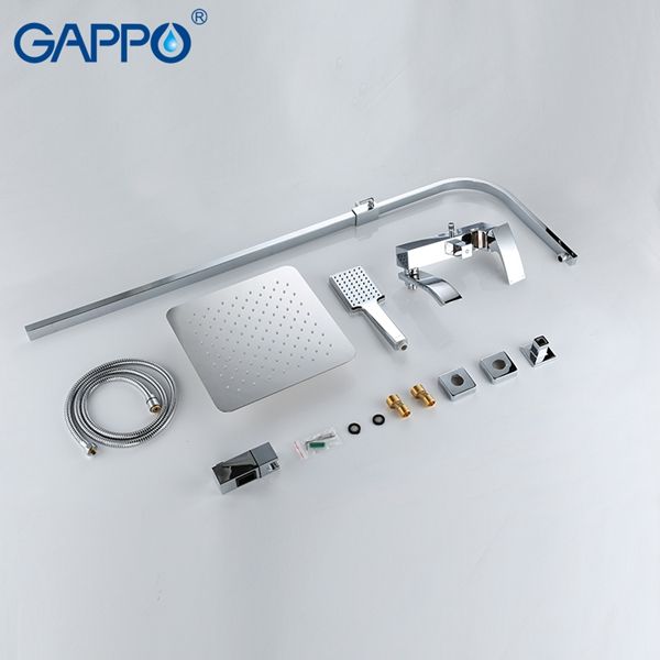 Душевая система Gappo, излив является переключателем на лейку хром G2407 - 6