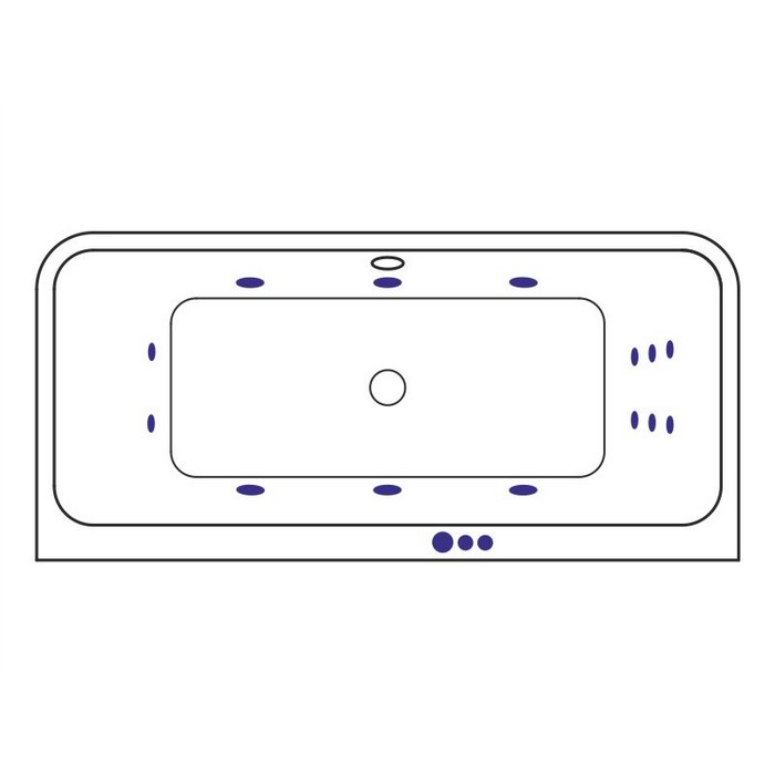 Ванна акриловая Excellent Arana Smart 180х85 с гидромассажем белый - хром WAEX.ARA18.SMART.CR - 6