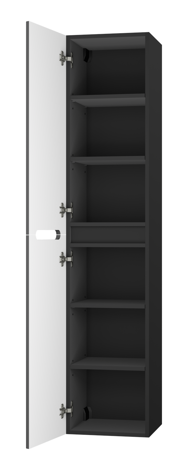 Шкаф - пенал Misty Роял 35 подвесной универсальный (черный) П-Роя-02035-011П - 3