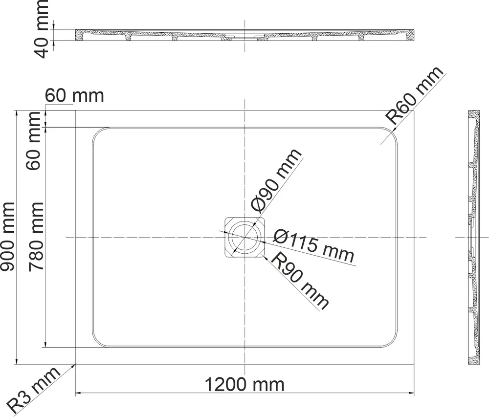 Поддон для душа Wasserkraft Dinkel 120х90 белый 58T07 - 1
