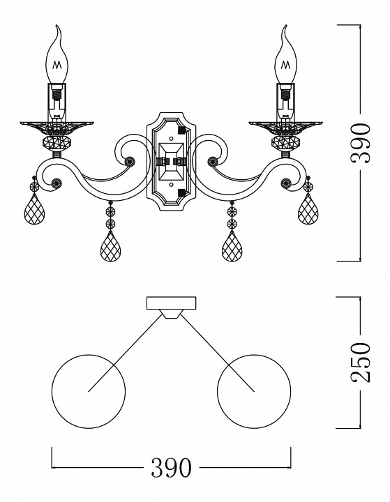 Бра Maytoni Grace ARM247-02-G - 2