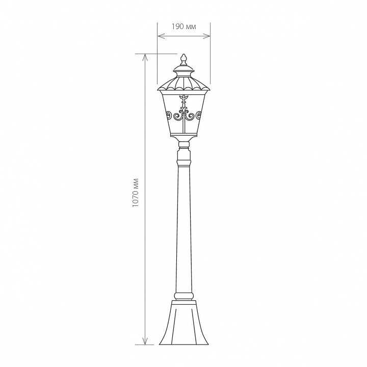 Садово-парковый светильник Elektrostandard Diadema F/3 GLYF-8046F/3 черное золото a030678 - 2