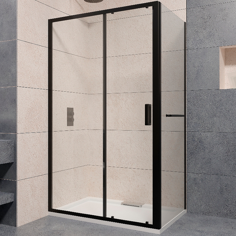 Душевой уголок RGW Passage PA-76-1B 150x80  профиль черный стекло прозрачное 350876158-14 - 0
