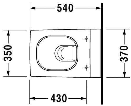 Чаша для подвесного унитаза Duravit 2nd Floor белый, без сиденья  2220090000 - 4