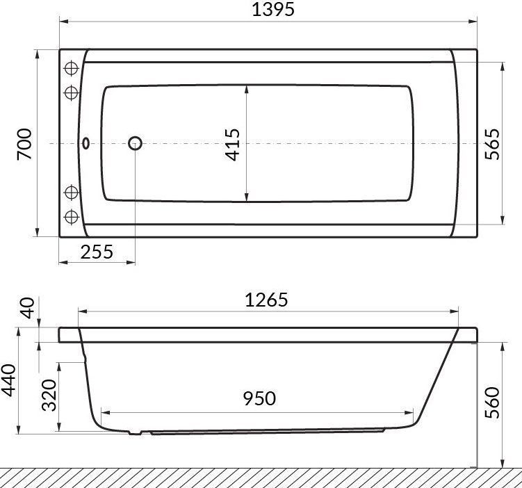 Акриловая ванна Excellent Aquaria 140x70 WAEX.AQU14WH - 1