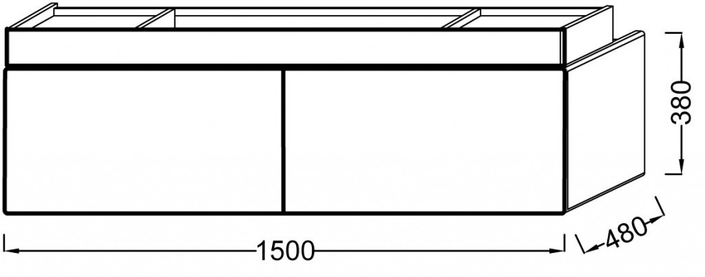 Тумба под раковину Jacob Delafon Terrace 48 см  EB1189-274 - 1