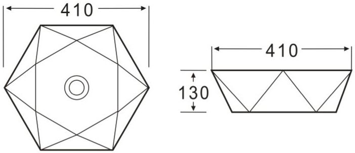 Рукомойник BelBagno BB1344A накладной - 2