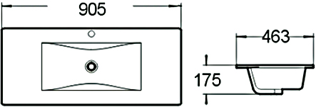 Раковина SantiLine SL-2102 90 SL-2102 (90) - 1