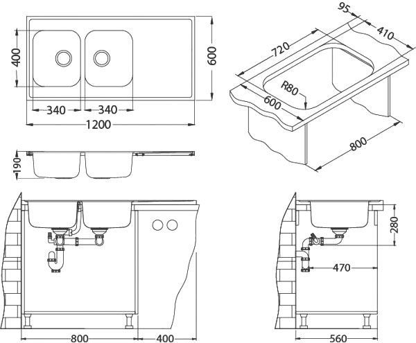 Мойка кухонная Alveus Classic Pro 100 1130474 - 3