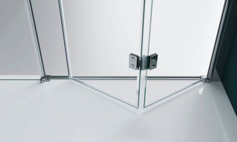 Душевая дверь BelBagno Albano 130(40+90)х195 профиль хром стекло прозрачное ALBANO-BS-13-40+90-C-Cr - 5