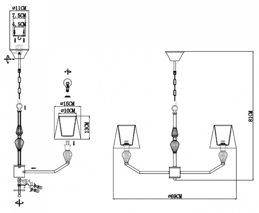 Подвесная люстра EVOLUCE Balnea SLE1116-103-05 - 4