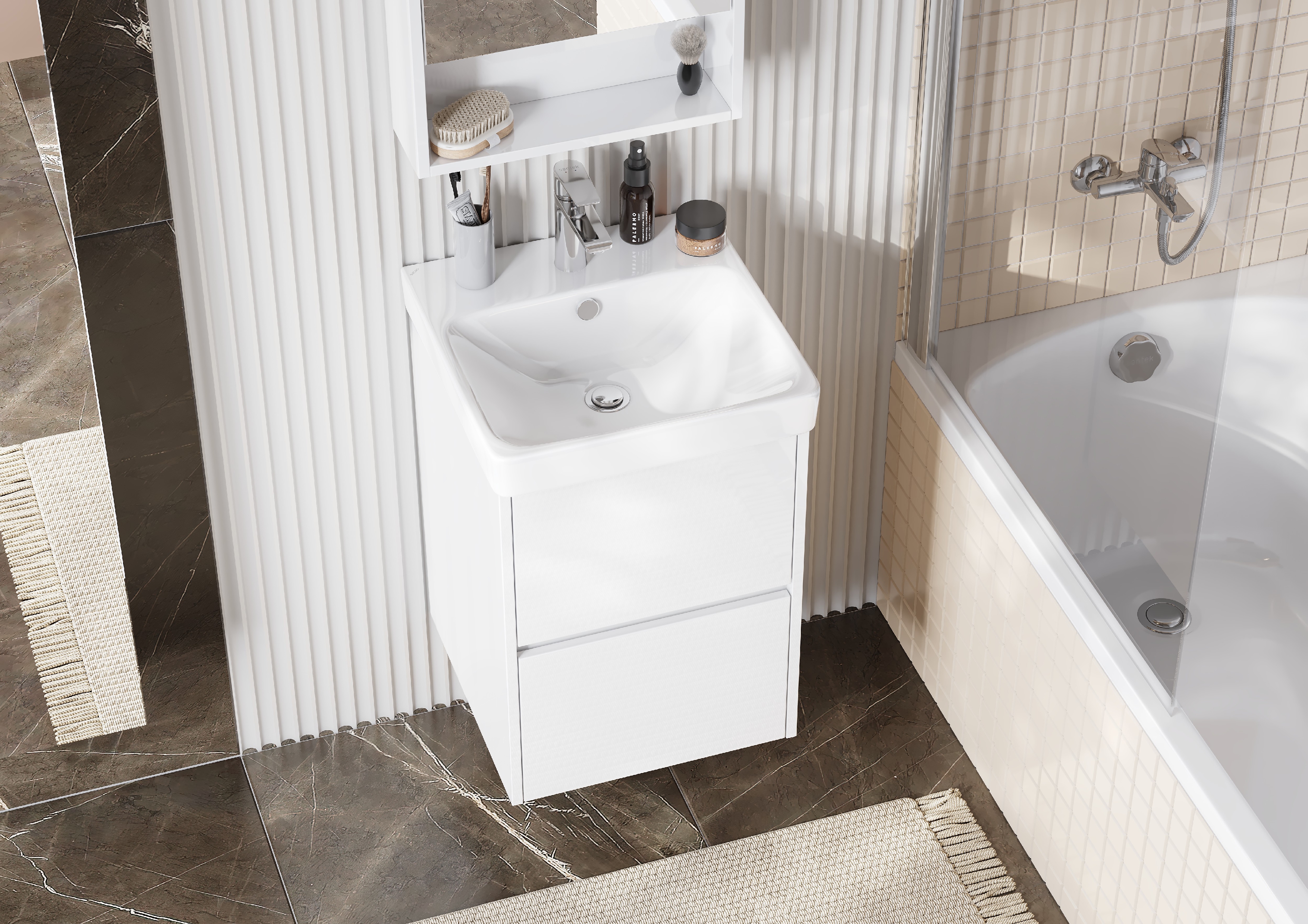 Тумба под раковину Aquaton Сканди 45 белый  1A251601SD010 - 4