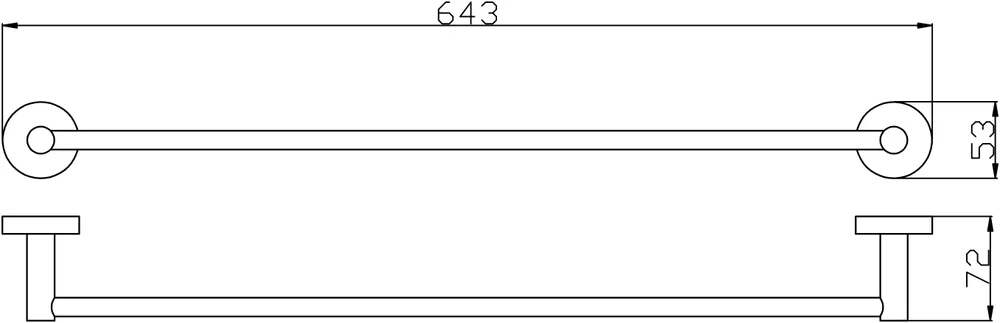 Полотенцедержатель Rav Slezak Colorado 65 хром  COA0701/60 - 1