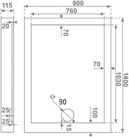 Поддон для душа Good Door Олимпик 140x90 ПН00061 - 2