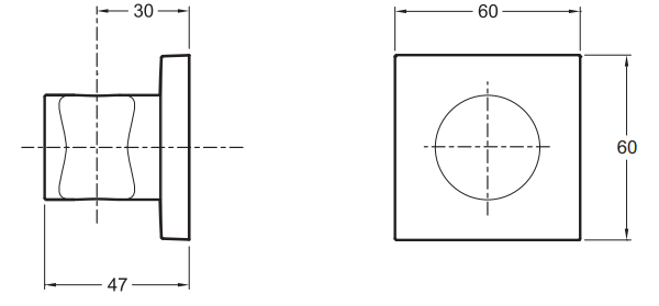 Держатель для лейки Jacob Delafon Modulo 6 см 8468D-CP - 1