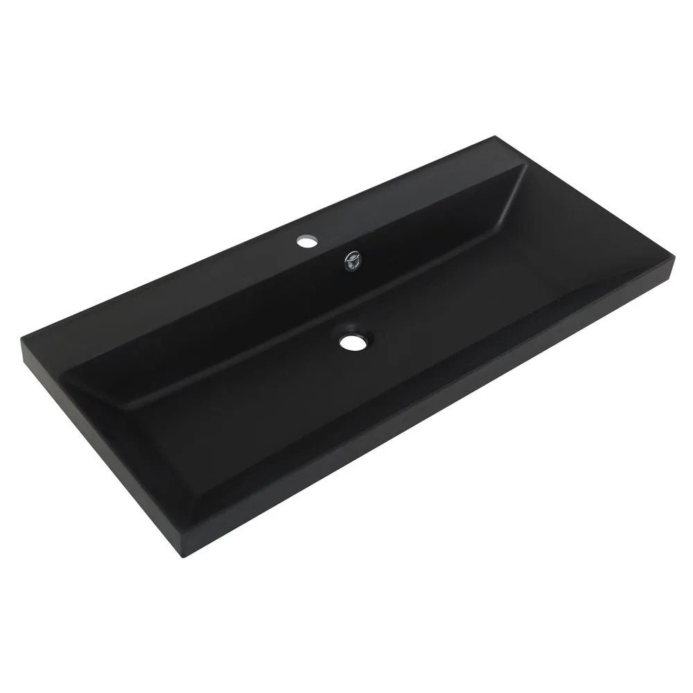 Мебельная раковина Belbagno Aurora 100х45 черный, матовый  BB1000/450-LV-ART-AST-NERO - 0