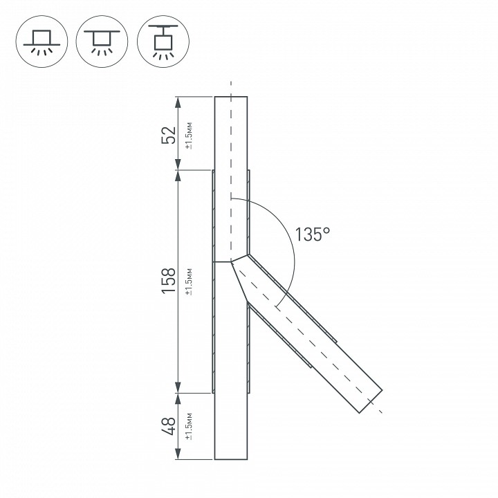 Коннектор Arlight PLS-Lock-H25-T135L левый 026241 - 1