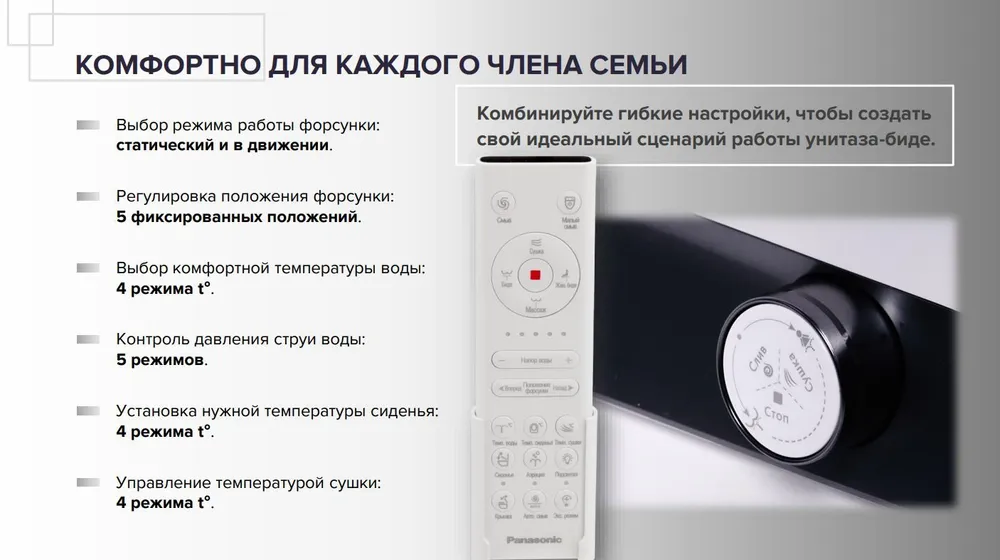 Унитаз-биде электронный Panasonic напольный белый 2710 - 14