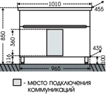 Тумба с раковиной СанТа Лондон 100 напольная - 4