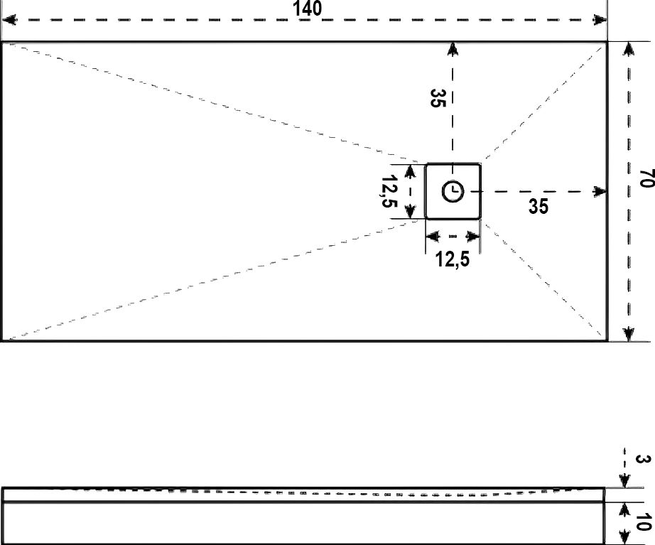 Поддон для душа Good Door Essentia 140x70, с сифоном, белый ЛП00084 - 2