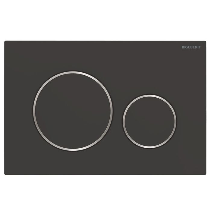 Кнопка смыва Geberit Sigma 20 115.882.14.1 черный матовый / хром глянцевый - 0