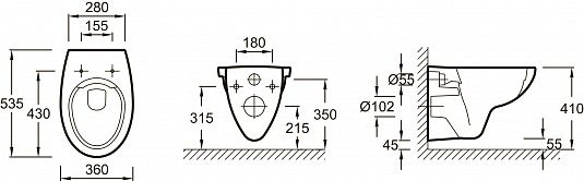 Комплект Jacob Delafon Patio E21740RU-00 кнопка хром - 10