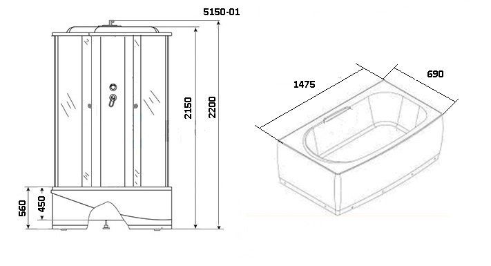 Душевой бокс Niagara NG-5150-01 51500134 - 1