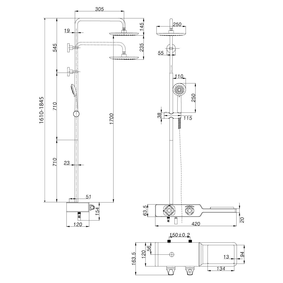 Душевая стойка Lemark Tropic LM7009C - 1