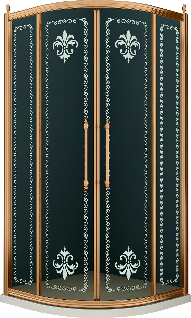 Душевой уголок Cezares Retro scorrevole A R2 100 CP Br RETRO-A-R-2-100-SCORREVOLE-CP-Br - 2