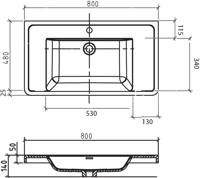 Тумба с раковиной BelBagno Energia-N 80 bianco lucido напольная - 6