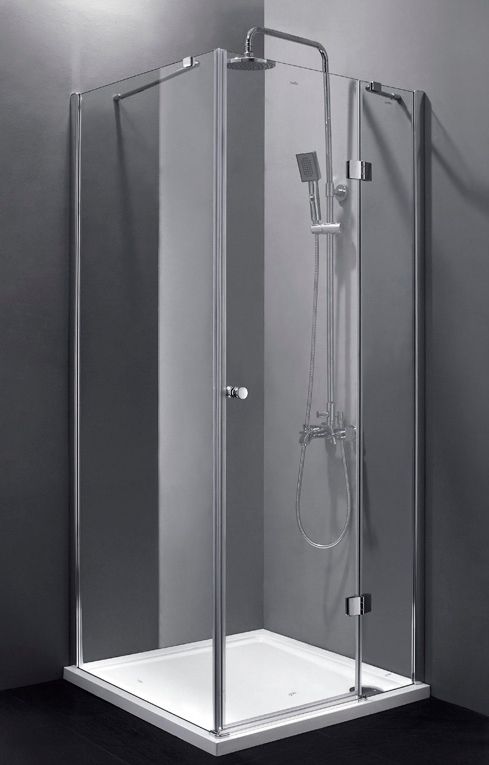 Душевой уголок Cezares Verona 100х100 хром стекло рифленое VERONA-W-A-1-100-P-Cr-R - 2