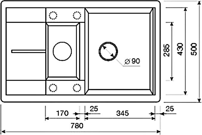 Мойка кухонная Lava D4 crema (кремовый) D4.CRE - 3