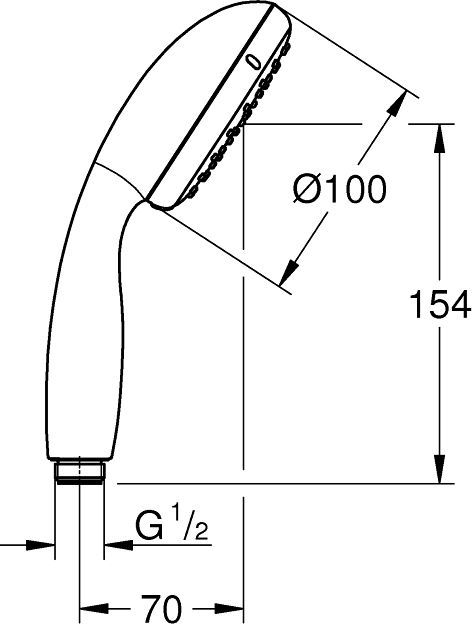 Душевая лейка Grohe New Tempesta 27923001 - 1