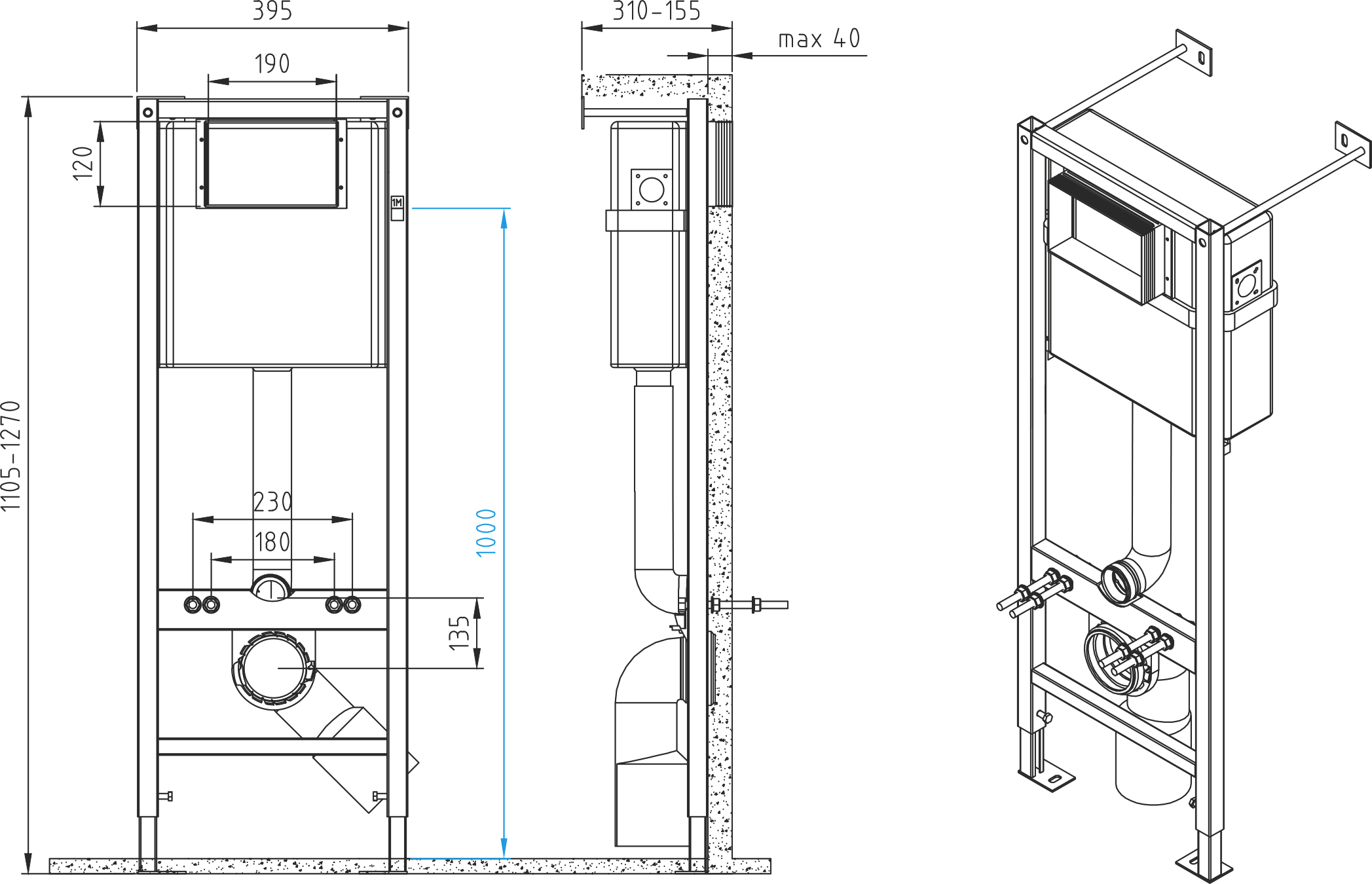 Система инсталляции для унитазов Cersanit Vector, 40 кнопка Corner хром 64183 - 4