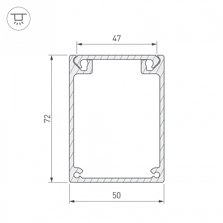 Профиль Arlight BOX72-2000 ANOD 017357 - 2